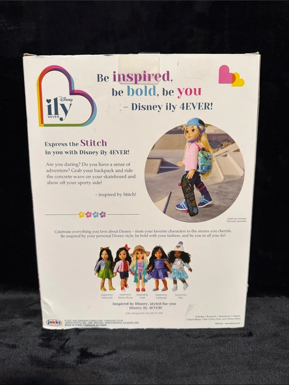 New Disney ILY 4ever Stitch Inspired Skateboard Accessory Pack For 18